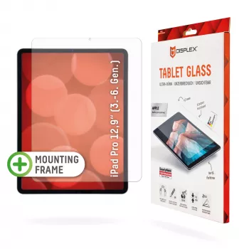 Γυαλί tablet Displex (9H) για Apple iPad Pro 12,9'' (3./4./5./6. Gen.), Eco-Montagerahmen, άθραυστο, εξαιρετικά λεπτό, αόρατο