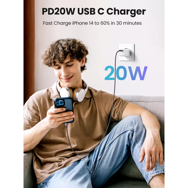 Φορτιστής εσωτερικού χώρου Ugreen 15324 Universal λευκό AC 1 θύρα USB Type-C