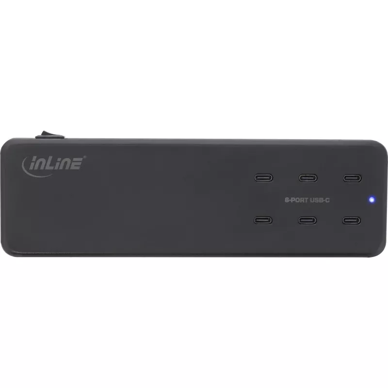 Τροφοδοτικό πολλαπλών θυρών InLine, φορτιστής, 6x USB-C, PD 3.0, GaN, μαύρο