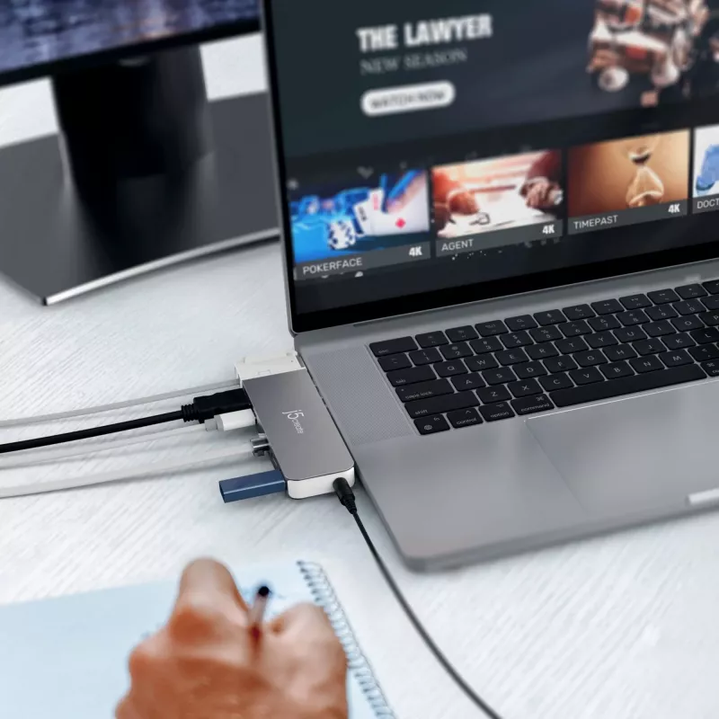 USB Hub j5create JCD395 4K60 Elite Pro ενσύρματο USB4 με κιτ MagSafe