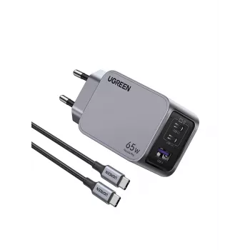 Ugreen 25871 φορητός φορτιστής universal γκρι γρήγορη φόρτιση AC εσωτερικού χώρου