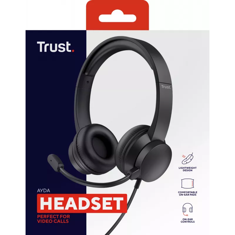 Trust Ayda headset ενσύρματο head-band κλήσεις/μουσική μαύρο