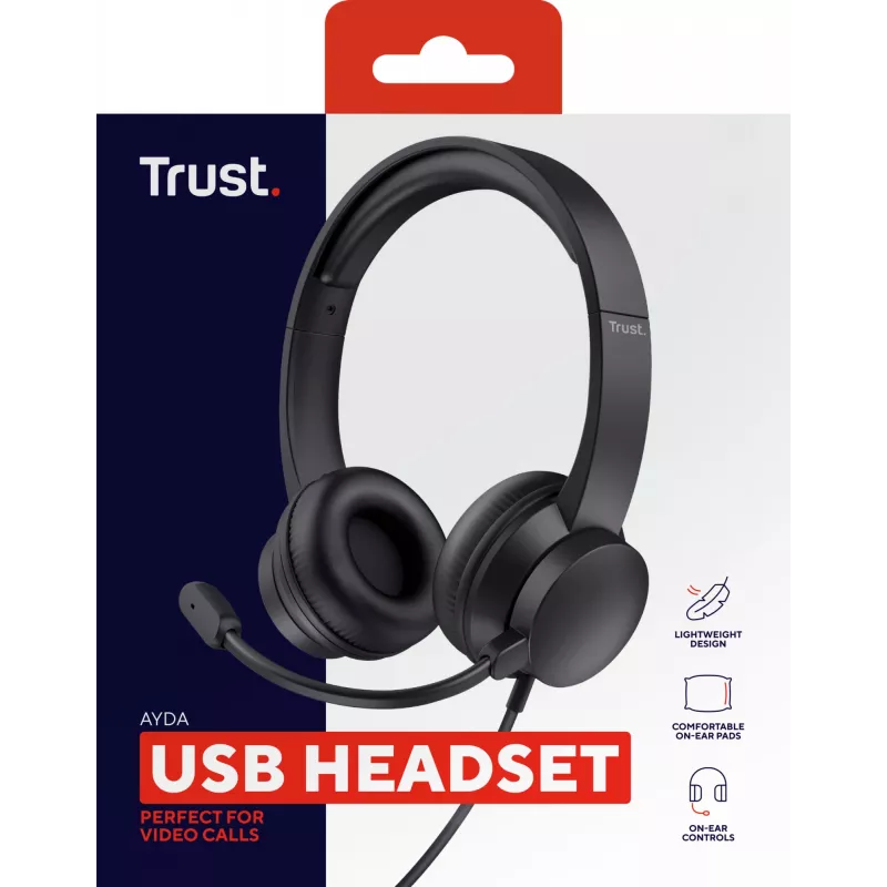 Trust Ayda headset ενσύρματο headset head-band κλήσεις/μουσική μαύρο