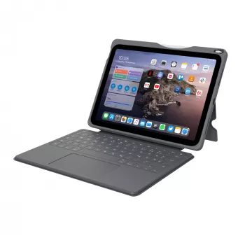 ASTAR DEQSTER Smart Rugged Touch Plus πληκτρολόγιο για iPad 10,9 inch — QWERTZ γερμανικό, μηχανικοί διακόπτες, Smart Connector docking, γκρι