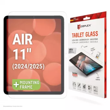 Γυαλί tablet Displex (9H) για Apple iPad Air 11 inch (2024/2025), Eco πλαίσιο τοποθέτησης, άθραυστο, εξαιρετικά επίπεδο, αόρατο