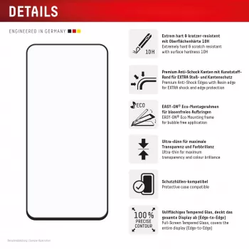 Premium προστασία οθόνης Displex (Πλήρης κάλυψη, 10H) για Samsung Galaxy A56, Eco πλαίσιο τοποθέτησης, Πλήρης κάλυψη