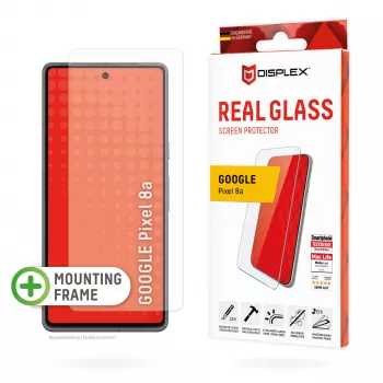 Μεμβράνη προστασίας οθόνης Displex (10H) για Google Pixel 8a, Eco πλαίσιο τοποθέτησης, ανθεκτική στις γρατσουνιές