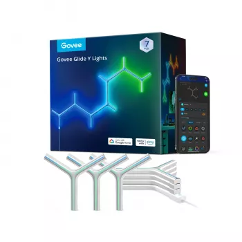 Govee Glide RGBIC Y Lights έξυπνο φωτιστικό τοίχου (4+1), Wi-Fi/Bluetooth, λευκό
