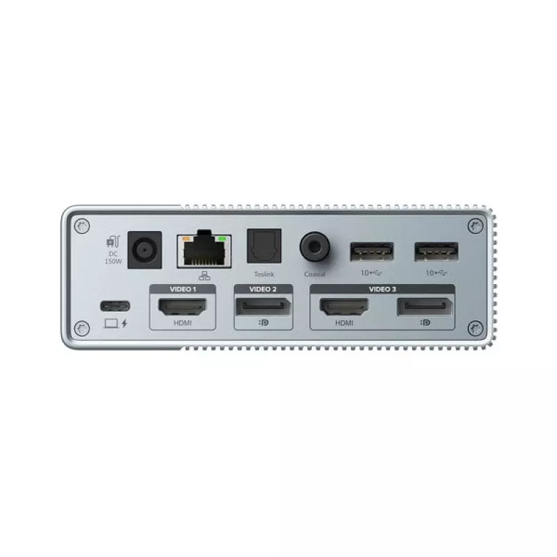 HyperDrive GEN2 HDG215-EUZ σταθμός σύνδεσης USB-C 15-in-1, 2x HDMI, 2x DisplayPort, 100W Power Delivery, ασημί