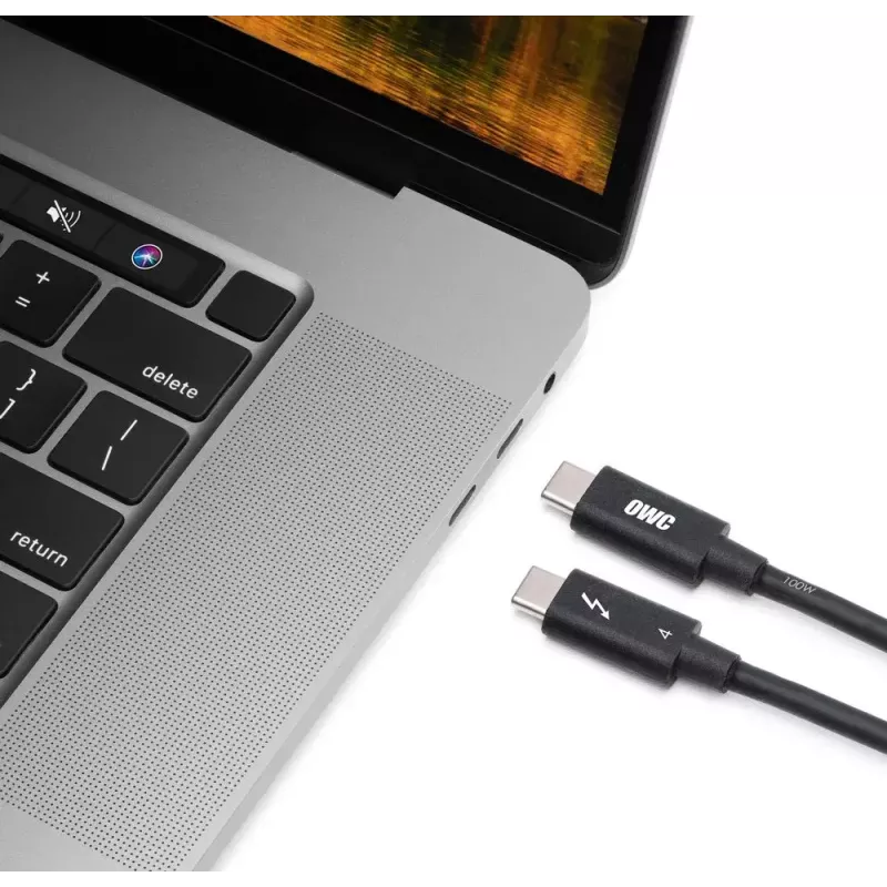 Καλώδιο Thunderbolt OWC OWCCBLTB4C2.0M 2m 40 Gbit/s Μαύρο