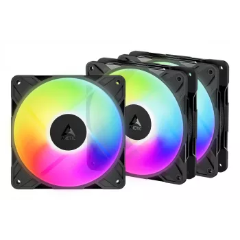 ARCTIC Freezer P12 Pro Reverse A-RGB - Συσκευασία 3 τεμ. ανεμιστήρες κουτιού 12 cm Μαύρο 3 τεμ.