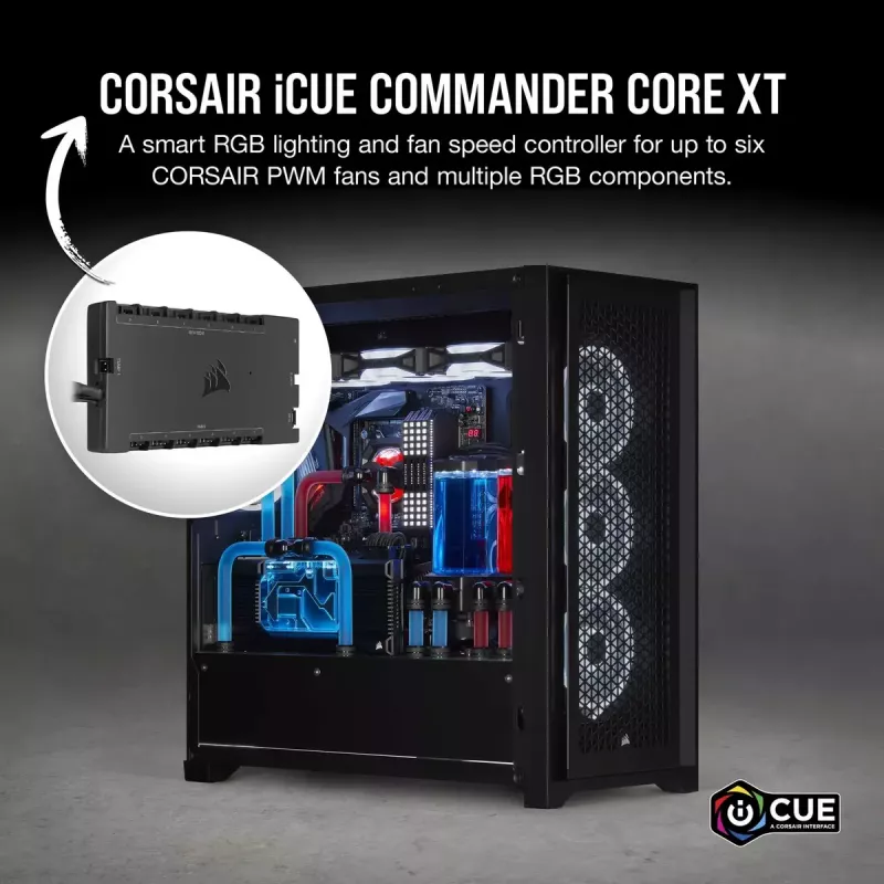 Ρυθμιστής στροφών ανεμιστήρα Corsair iCUE Commander Core XT