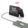 Hama Plus Charge Ψηφιακό ξυπνητήρι μαύρο
