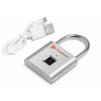 Technaxx έξυπνο λουκέτο με δακτυλικό αποτύπωμα, ασημί