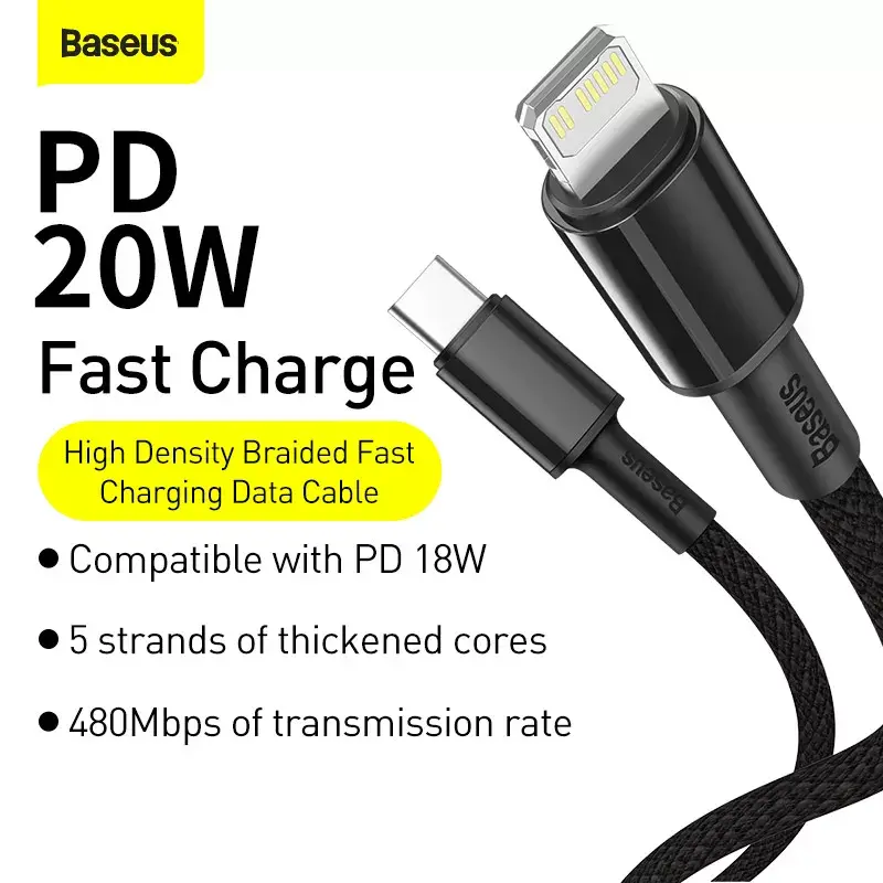 Καλώδιο Lightning Baseus CATLGD-A01 2m μαύρο