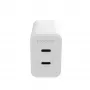 Αξεσουάρ mophie, τροφοδοτικό – USB-C-PD-DUAL-45W-GAN – Λευκό – EU (2x USB-C)