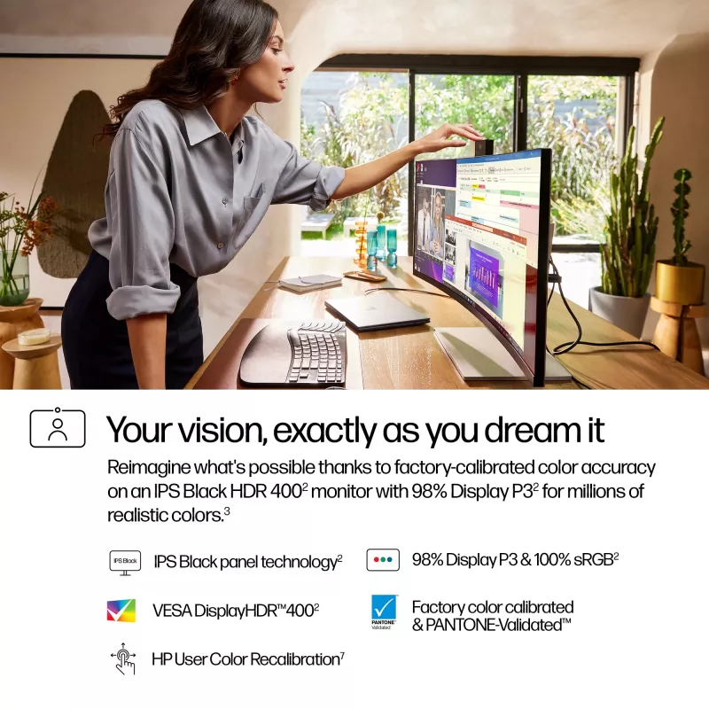 HP Series 7 Pro 34 ίντσες WQHD Οθόνη συνεδριάσεων - 734pm