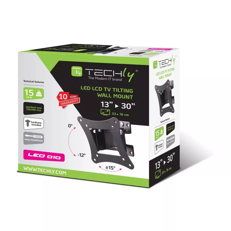 Techly ICA-LCD-901 76,2 cm (30 inch) μαύρο
