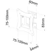 Techly ICA-LCD-901 76,2 cm (30 inch) μαύρο