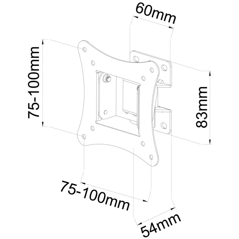 Techly ICA-LCD-901 76,2 cm (30 inch) μαύρο