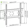 Επιτοίχια βάση με κλίση Techly για TV LED LCD 42-80 inch μαύρη