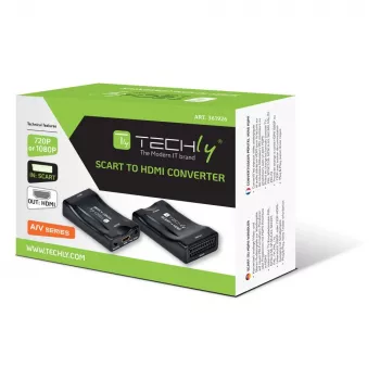 Techly IDATA SCART-HDMI3 μετατροπέας AV από Euro SCART σε HDMI, 720p/1080p