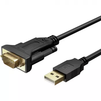 Σειριακό καλώδιο Techly IDATA-USB2-SER-1 μαύρο 1,5 m USB Type-A DB-9