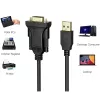 Σειριακό καλώδιο Techly IDATA-USB2-SER-1 μαύρο 1,5 m USB Type-A DB-9