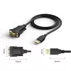 Σειριακό καλώδιο Techly IDATA-USB2-SER-1 μαύρο 1,5 m USB Type-A DB-9