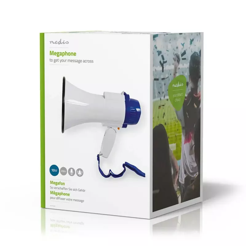 Μεγάφωνο Nedis MEPH150WT Λευκό Μπλε 15 W Εμβέλεια 150 m