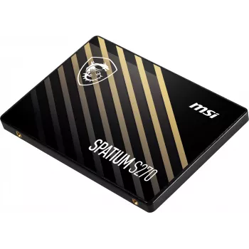SSD 2,5 ιντσών SATA III MSI SPATIUM S270 480 GB — 3D NAND, 450 MB/s εγγραφή, 2 εκατ. ώρες MTBF