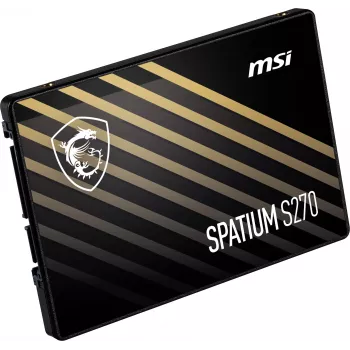 SSD 2,5 ιντσών SATA III MSI SPATIUM S270 480 GB — 3D NAND, 450 MB/s εγγραφή, 2 εκατ. ώρες MTBF