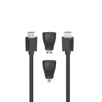 Καλώδιο HDMI Hama 1,5m Type A βύσμα σε βύσμα 18 Gbit/s μαύρο