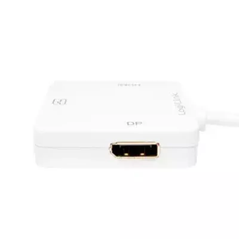 LogiLink CV0045A αντάπτορας Mini DisplayPort σε HDMI/DVI/DisplayPort, 4K, 0,15 m, λευκός