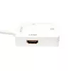 LogiLink CV0045A αντάπτορας Mini DisplayPort σε HDMI/DVI/DisplayPort, 4K, 0,15 m, λευκός