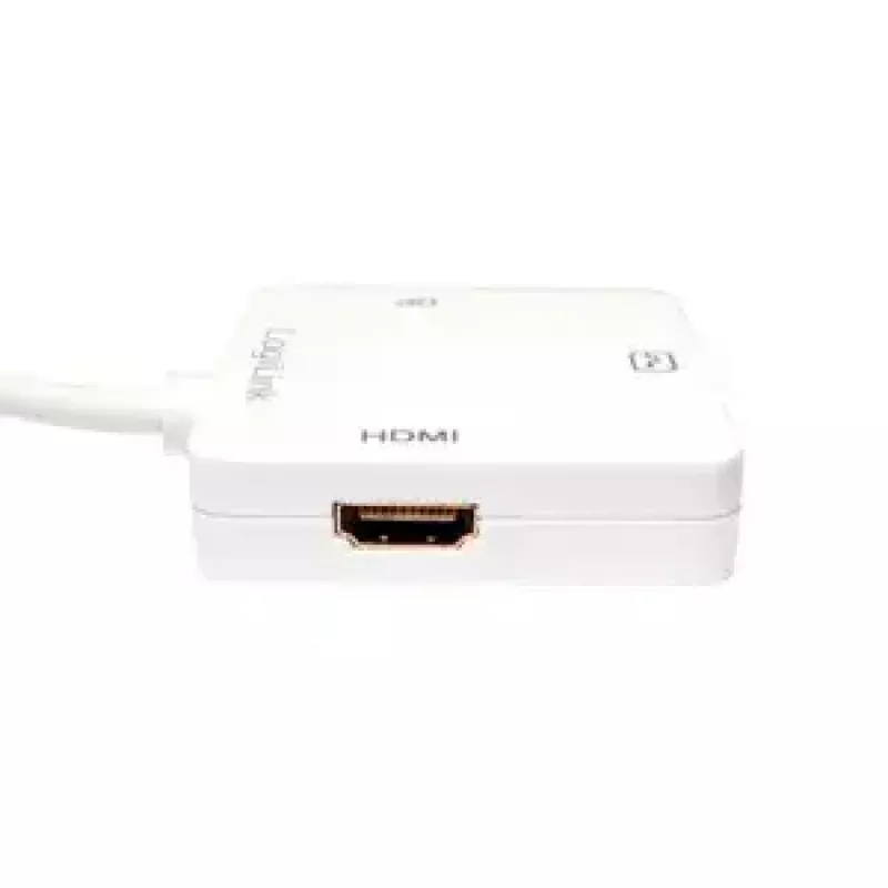 LogiLink CV0045A αντάπτορας Mini DisplayPort σε HDMI/DVI/DisplayPort, 4K, 0,15 m, λευκός