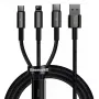 Καλώδιο USB 3-in-1 Baseus Tungsten Gold CAMLTWJ-01