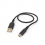 Εύκαμπτο καλώδιο USB Hama USB 2.0 1,5 m USB A USB C μαύρο