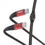 Καλώδιο USB Hama Extreme USB 2.0 1,5 m USB-C μαύρο, κόκκινο
