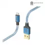 Καλώδιο Hama Reflective 1,5 m μπλε Lightning σε USB A 2,4 A