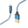Καλώδιο Hama Reflective 1,5 m μπλε Lightning σε USB A 2,4 A