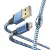 Καλώδιο Hama Reflective 1,5 m μπλε Lightning σε USB A 2,4 A