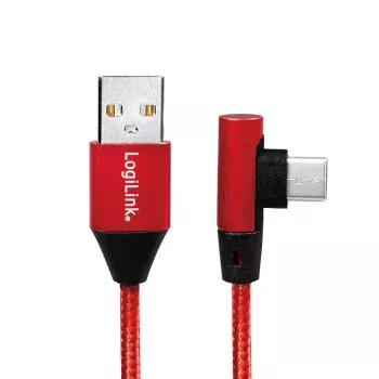 Καλώδιο USB LogiLink CU0146 USB 2.0 1 m USB A USB C κόκκινο