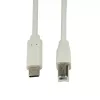Καλώδιο USB LogiLink CU0160 USB 2.0 1m USB-C USB-B λευκό