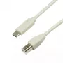 Καλώδιο USB LogiLink CU0160 USB 2.0 1m USB-C USB-B λευκό