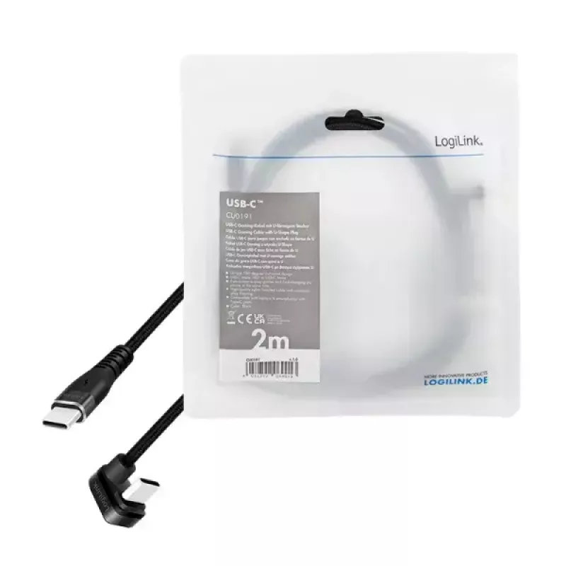 LogiLink CU0191 καλώδιο USB USB 2.0 2 m USB C μαύρο