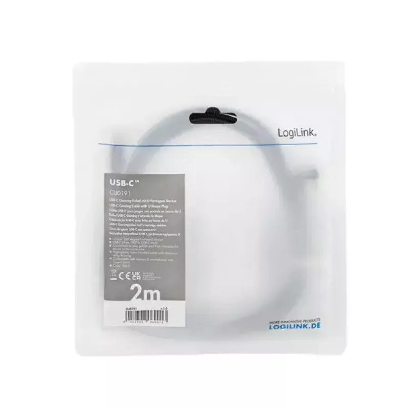 LogiLink CU0191 καλώδιο USB USB 2.0 2 m USB C μαύρο