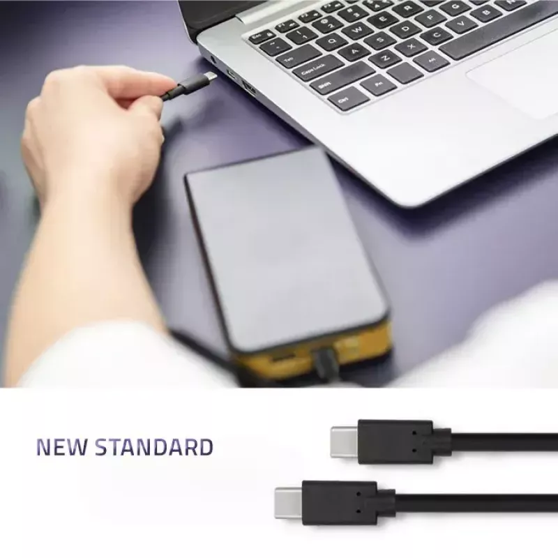 Qoltec 52352 καλώδιο USB-C σε USB-C, USB 3.1, 5 Gbit/s, 2,5 m, μαύρο