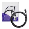 Qoltec 52352 καλώδιο USB-C σε USB-C, USB 3.1, 5 Gbit/s, 2,5 m, μαύρο