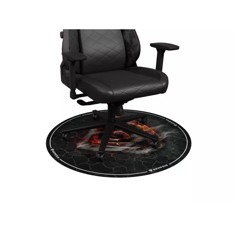 Χαλί καρέκλας GENESIS Tellur 400 Round Lava πολύχρωμο ύφασμα λάστιχο